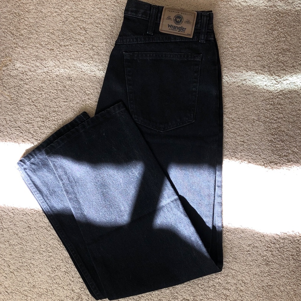 Wrangler Men’s Black Straight Jeans